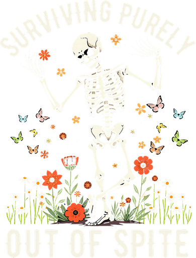 Skeleton Surviving Out Of Spite Alive Out Of Spite Kids Hoodie