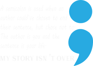Semicolon Suicide Prevention Awareness Button