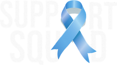 Support Squat Prostate Cancer Awareness Blue Ribbon Survivor Kids Sweatshirt