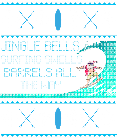 Surf Surfing Surfer Ugly Christmas Sweater Style Funny Gift Toddler T-Shirt