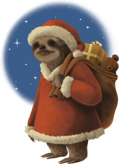 Santa Sloth Doggie Tank