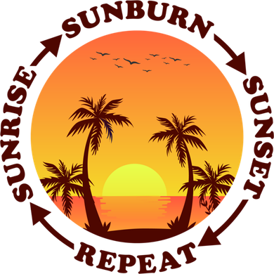 Sunrise Sunburn Sunset Repeat Gift Hat