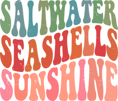 Saltwater Seashells Sunshine Retro Groovy Summer Toddler T-Shirt