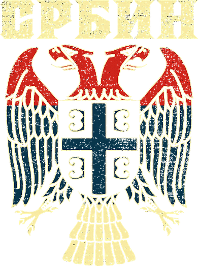 Serbia Srbija Serbian Serbian Eagle Flag Cccc Cyrillic Kids T-Shirt