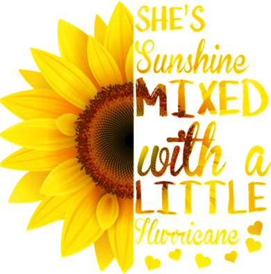 She Sunflower Sunshine Mixed With A Little Hurricane Gift Kids T-Shirt