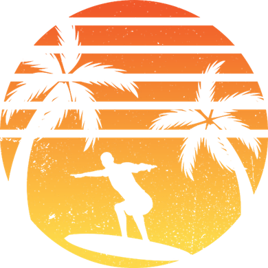 Summer Surf Sunset Retro Hat