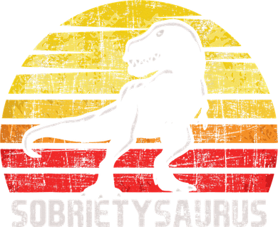 Sobrietysaurus Sober Sobriety Anniversary Recovery AA NA Kids Hoodie