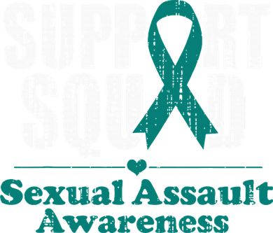 Support Squad Sexual Assault Awareness Month Teal Ribbon Kids T-Shirt