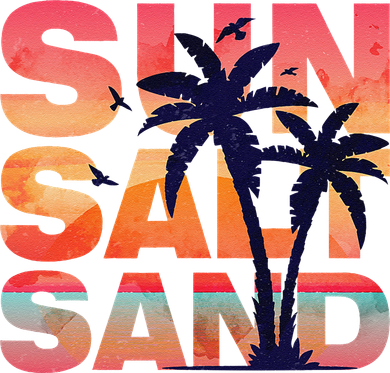 Sun Salt Sand Funny Beach Lover Summer Vacation Palm Tree Long Sleeve Shirt