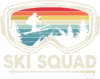 Ski Squad Team Retro Sunset Ski Lover Skier Vintage Skiing Cute Gift Women's Sweatshirt