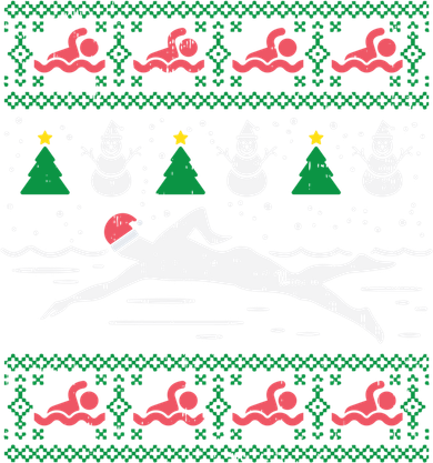 Swimmin Santa Ugly Christmas Sweater Sport Swim Swimmer Gift Mousepad