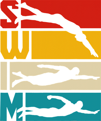 Swim Swimming Vintage Retro Swimmer Polo