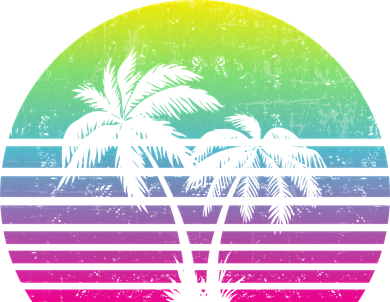 Summertime Synthwave Sunset With Palms Backpack