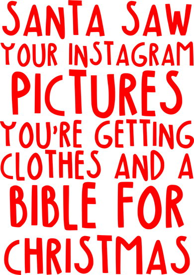 Santa Saw Your Instagram Pictures Button