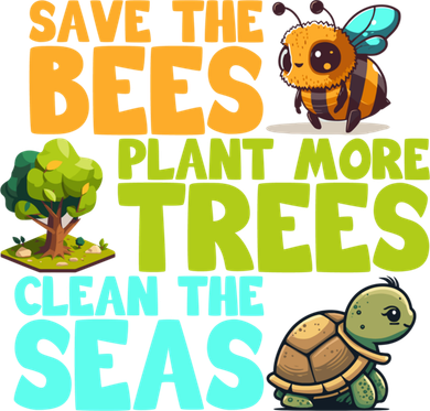 Save The Bees Plant More Trees Clean The Seas Earth Day Gift Women's Long Sleeve Shirt