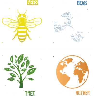 Save The Bees Plant More Trees Earth Day Gift Women's Long Sleeve Shirt