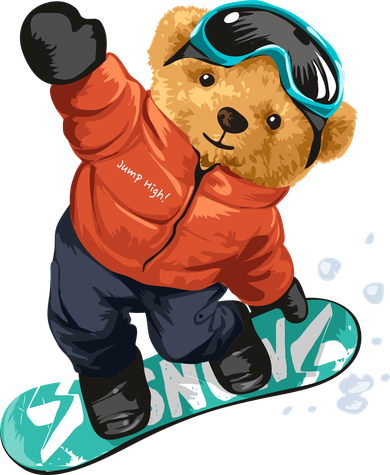 Snowboarding Teddy Bear | Funny Gifts For Snowboarders Toddler Hoodie