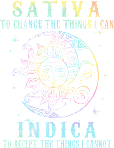 Sativa To Change The Things I Can Indica Cannabis W Tie Dye Women's Long Sleeve Shirt