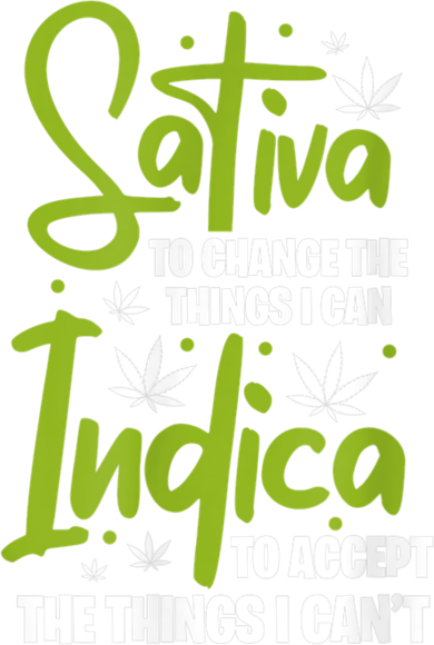 Sativa To Change The Things I Can Indica Cannabis Weed Leaf Button