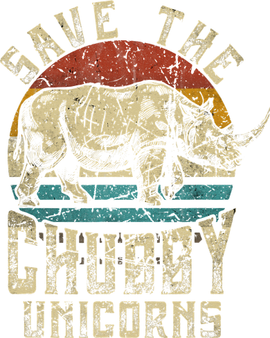 save the chubby unicorn rhino retro vintage Women's Tank Top