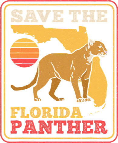 Save The Florida Panther Retro Wildlife Cougar Women's Sweatshirt