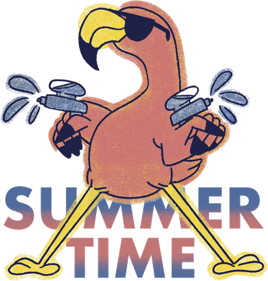 Summer Time Flamingo Women's Long Sleeve Shirt