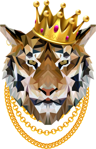 Siberian Tiger Gangster Golden Crown King Chain Gift Bucket Hat