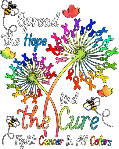 Spread The Hope Find The Cure Fight Cancer In All Colors Ribbon Dandelion Backpack