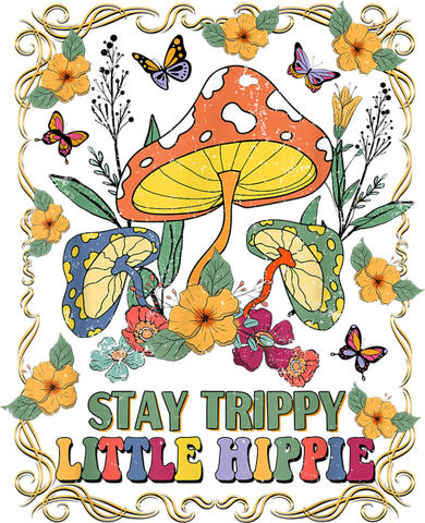 Stay Trippy Little Hippie Retro Mushrooms Vintage 70s Vibes Coaster