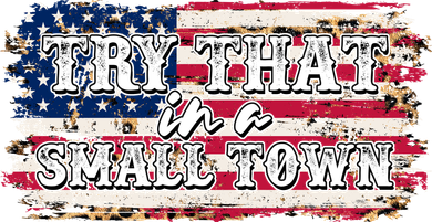 Small Town Leopard Print American USA Flag Doggie Tank