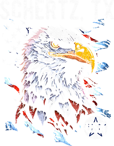 Schertz Texas Patriotic Eagle Usa Flag Baby Bodysuit