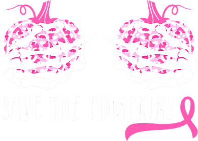 Save The Pumpkins Breast Cancer Awareness Halloween Button