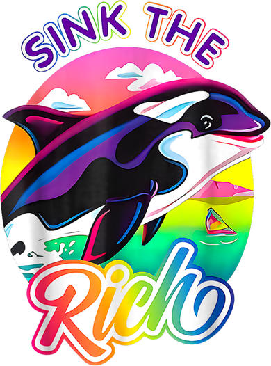 Sink The Rich Gladys The Yacht Sinking Orca Kids Hoodie