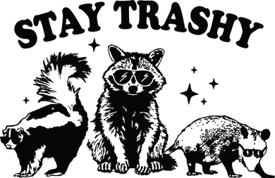Stay Trashy Retro Funny Racoon Bucket Hat