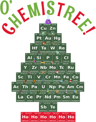 Science Teacher Scientist O Chemistree Christmas Tree Xmas Funny Gift Women's T-Shirt