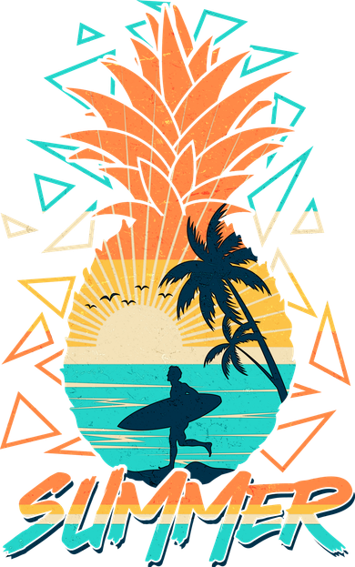 Summer Time Sufer Pineapple Backpack