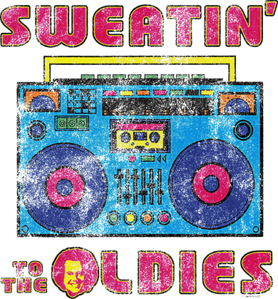 Sweatin To The Oldies Retro Boombox Toddler Hoodie