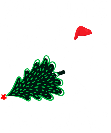 Squatching Through The Snow Christmas Sasquatch Santa Hat Doggie Tank