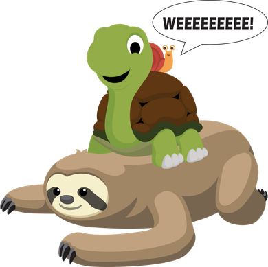 Sloth Turtle Snail Piggyback Apron