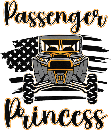 Sxs Utv Passenger Princess Orange Flag Women's Sweatshirt