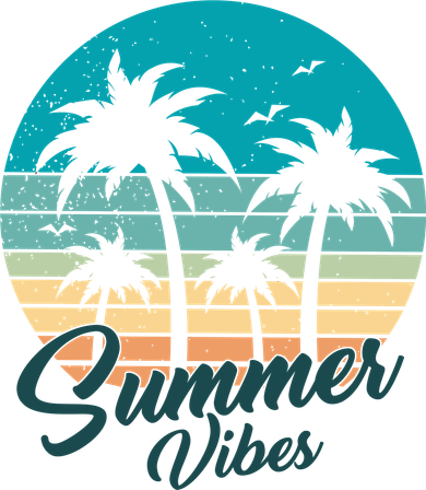 Summer Vibes Retro Sunset Vintage Palm Tree Kids Sweatshirt