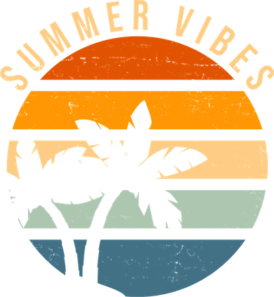 Summer Vibes Retro Sunset Tropical Baby Bodysuit