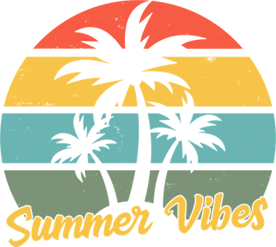 Summer Vibes Tropical Retro Sunset Kids Sweatshirt