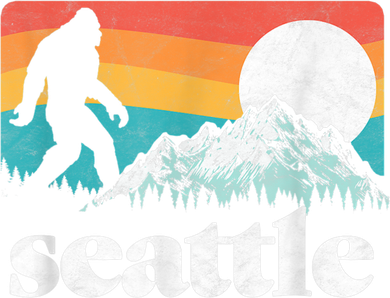 Seattle Washington Bigfoot Mountains Bucket Hat