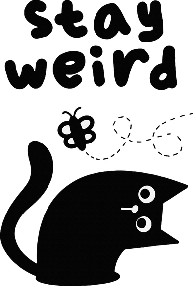 Stay Weird Cat Baby Bodysuit