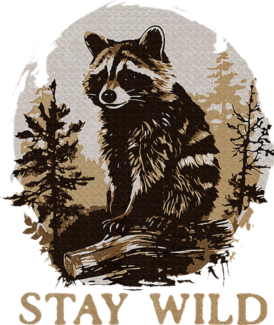 Stay Wild Cottagecore Aesthetic Raccoon Lover Vintage Racoon Bucket Hat