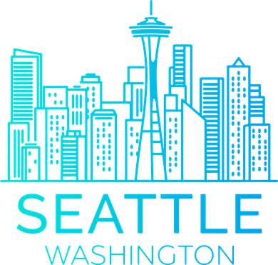 Seattle Washington Downtown Skyline Kids Hoodie