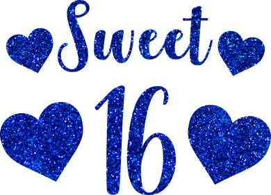 Blue Sparkle Sweet 16 Birthday  Toddler T-Shirt