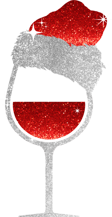 Santa Sparkly Wine Glass Tumbler