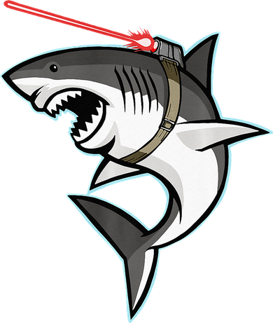 Shark with Laser Beam Premium Backpack